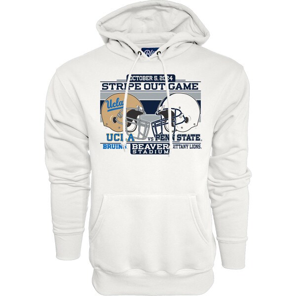 white hooded sweatshirt Stripe Out Game UCLA vs PSU